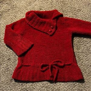 Cozy Red Girls Sweater